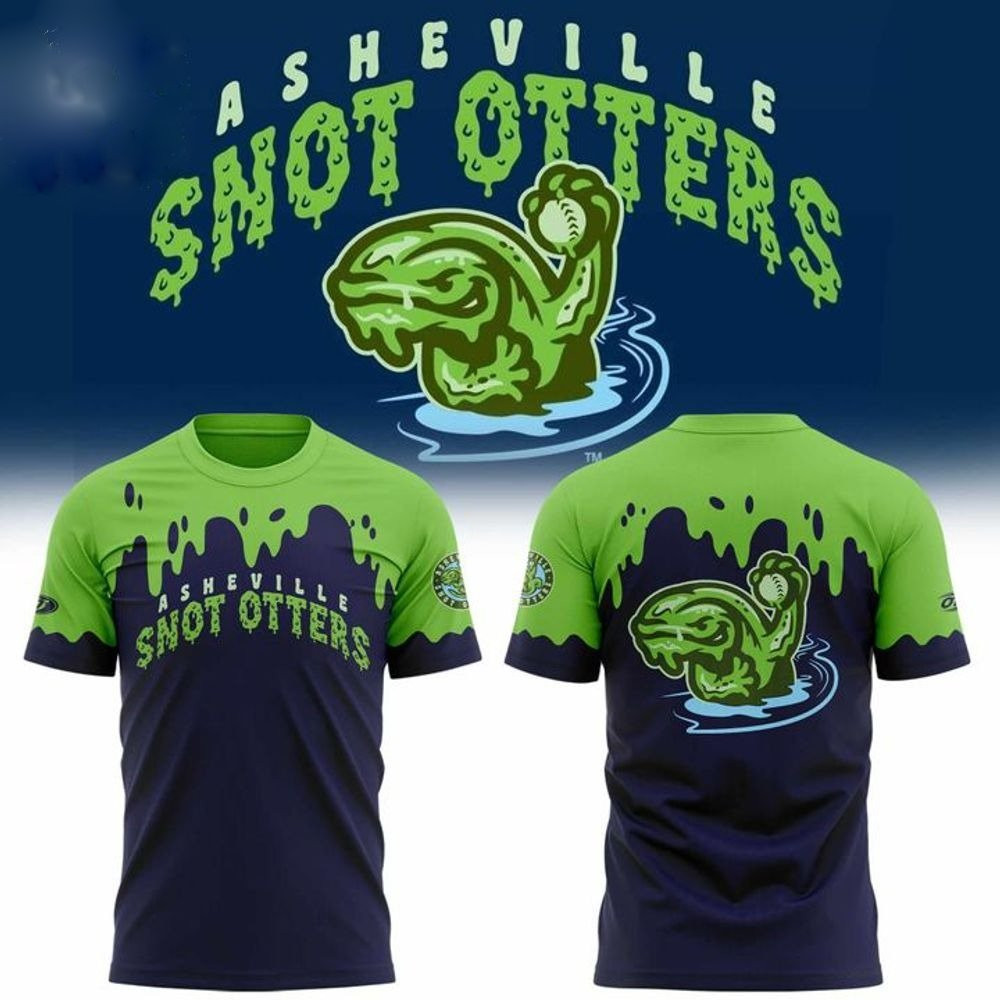 Asheville Tourists Snot Otters Replica T-Shirt Gifts For Baseball Lovers