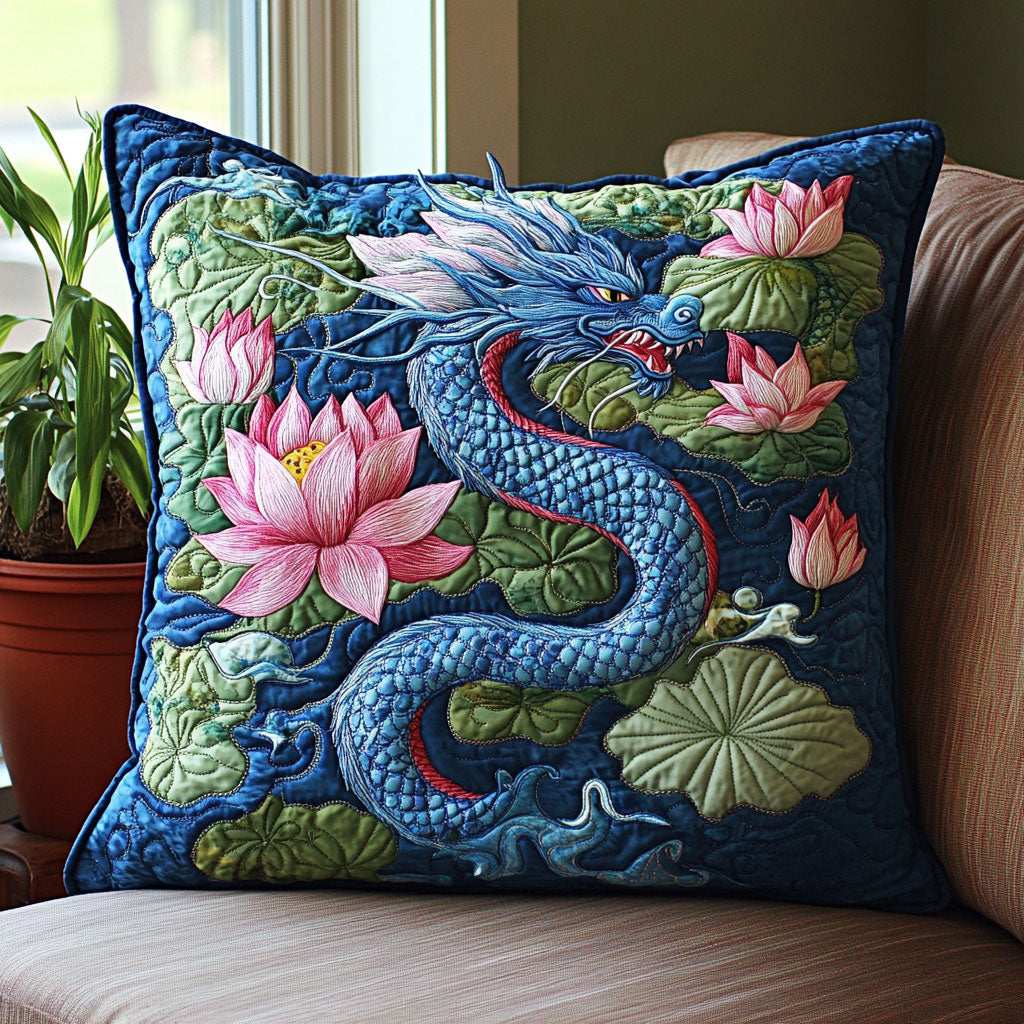 Asian Dragon Quilted Pillow Case Decorative Pillows For Sofa Bonus Daughter Gifts