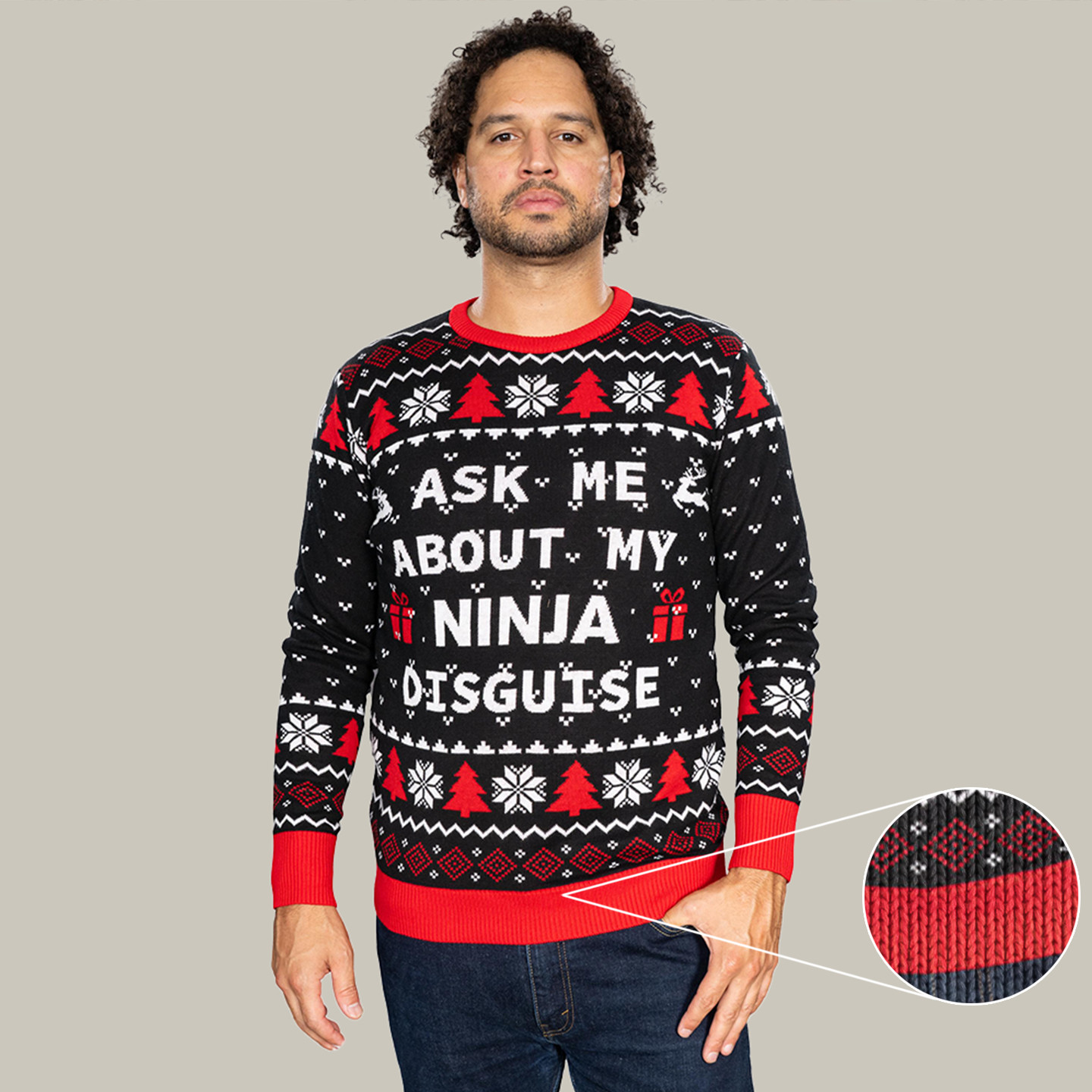 Ask Me About My Ninja Disguise Adorable Christmas Sweaters Gifts For Children