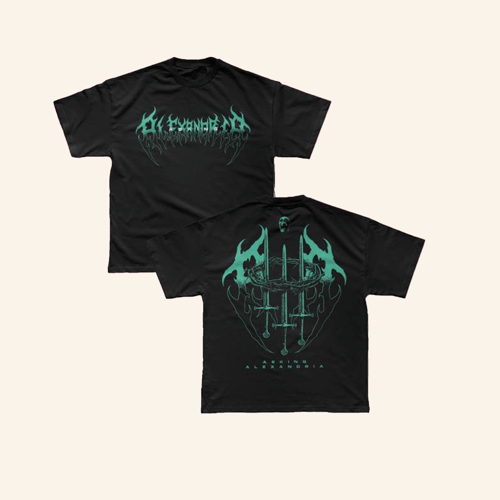 Asking Alexandria Merch Crown Sword T-Shirt Gifts For Rock Band Fans Asking Alexandria Merch Crown Sword T-Shirt Gifts For Rock Band Fans