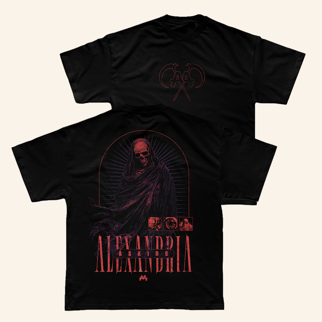 Asking Alexandria Merch Reaper T-Shirt Christmas Gifts For Rock Fans