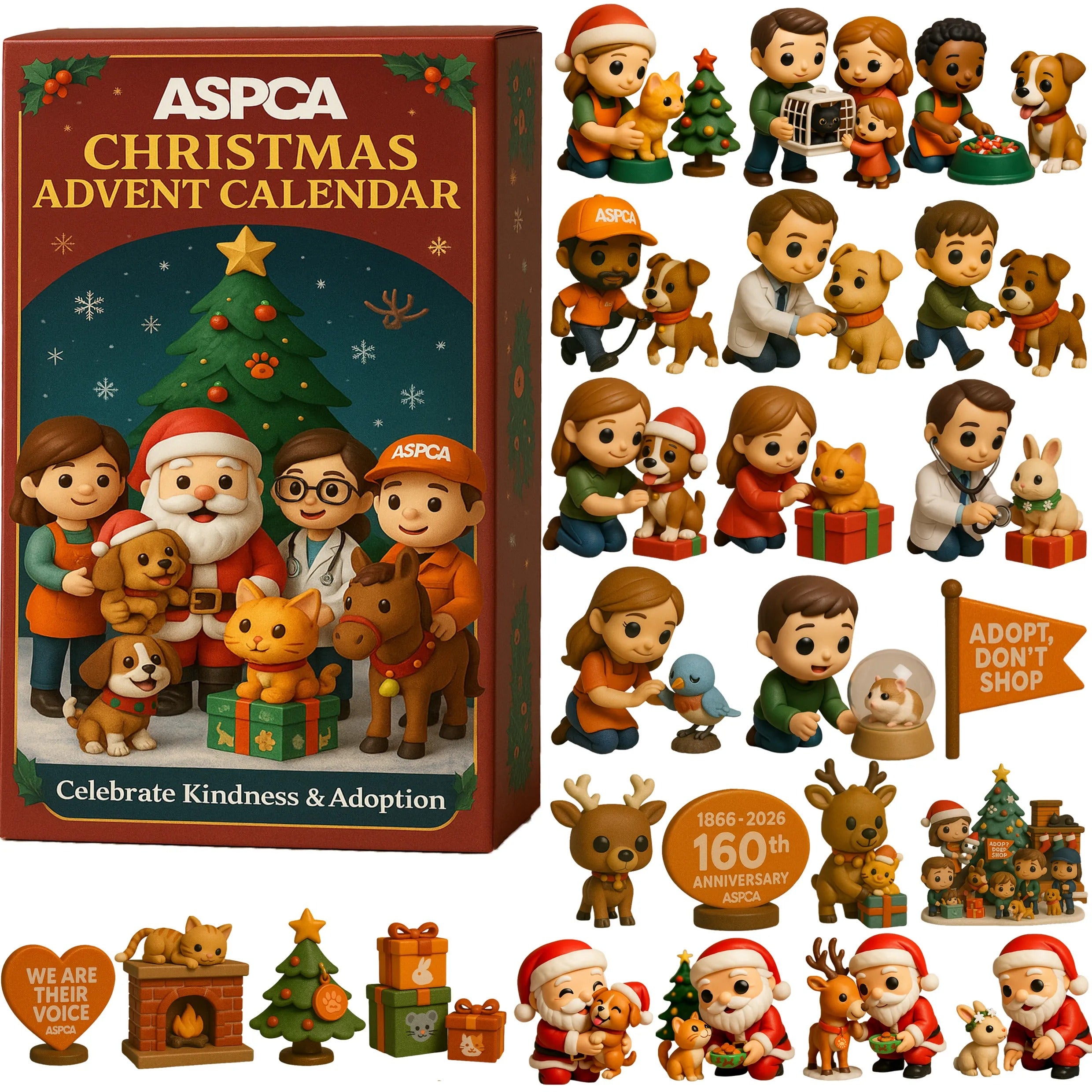 Aspca 160th Anniversary Advent Calendar 2025 Winter Decor Christmas Eve Countdown