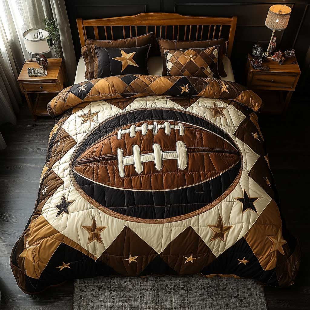 Astro Football Quilted Bedding Set Duvet Cover Bedspread Gifts For Sister