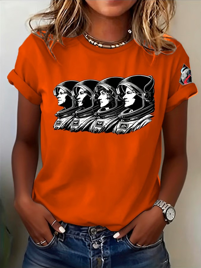 Astronauts in Space Helmet T-Shirt NASA Artemis II 2026 Clothing NASA Lover Gift