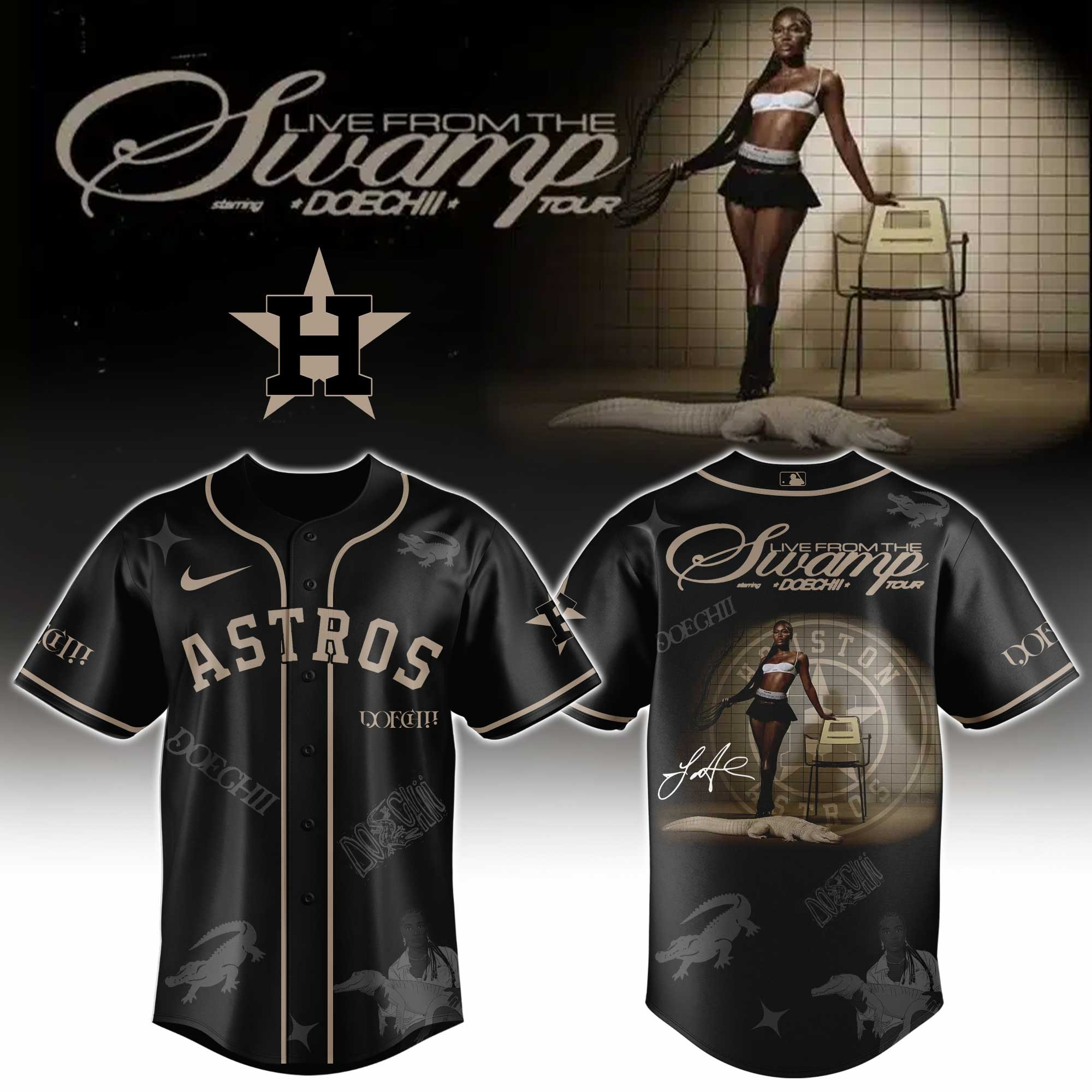 Astros Houton x Doechii Live From Swamp Tour Jersey Gift For Fan Lovers
