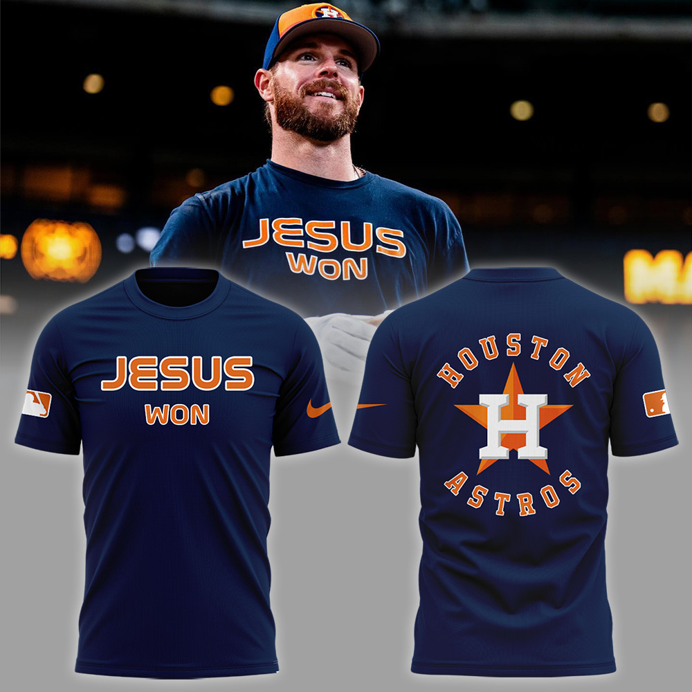 Astros Nike Navy Jesus Won Limited T-Shirt Gifts For Baseball Fans