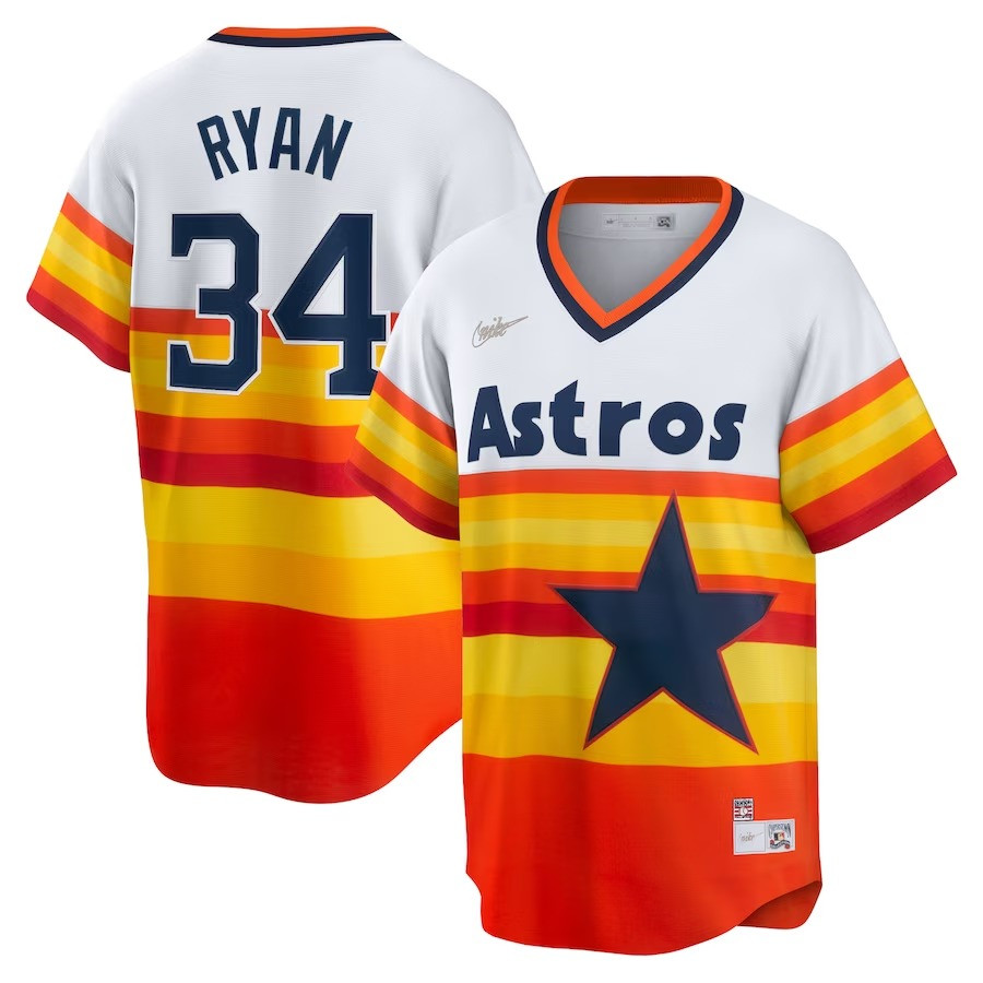 Astros Nolan Ryan White Home Cooperstown Collection Player Jersey Baseball Mom Gifts