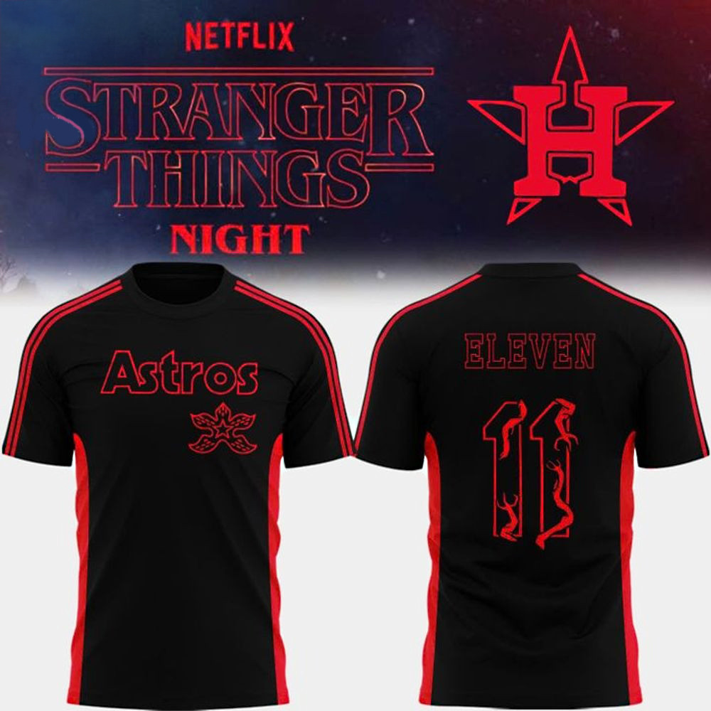 Astros Stranger Things Night T-Shirt Gift Ideas For Fans