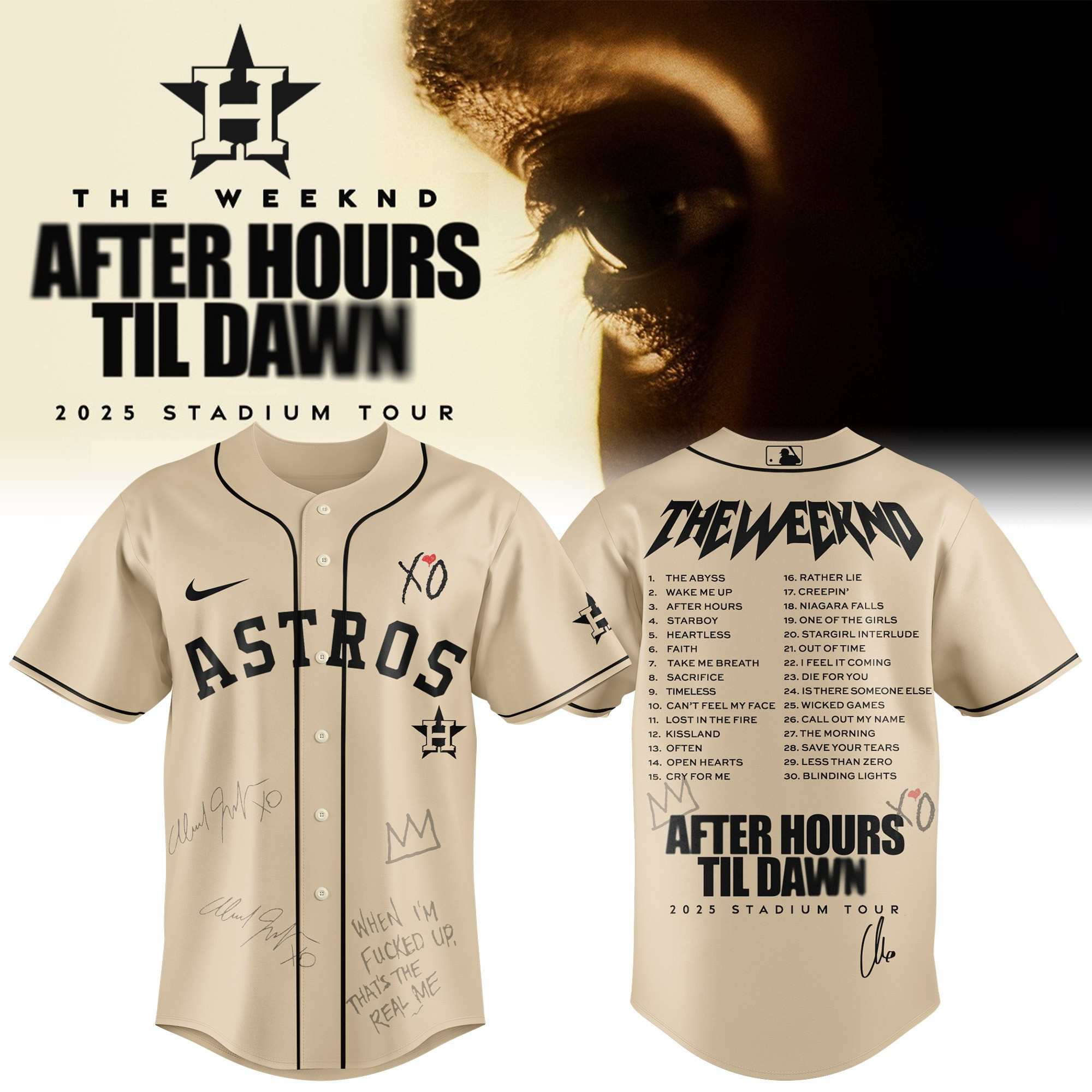 Astros The Weeknd After Hours Til Dawn Jersey Gifts For Baseball Lovers