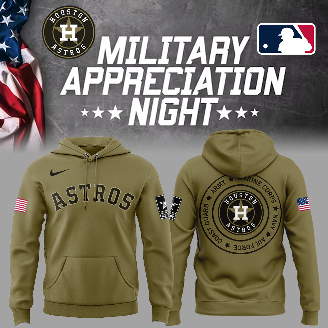 Astros x Military Appreciation Night Hoodie Best Gifts For Baseball Lovers