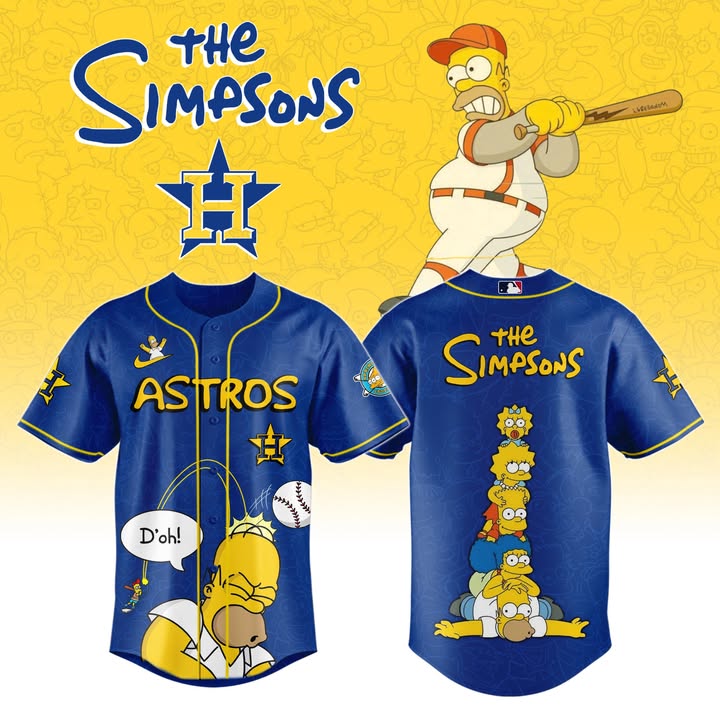 Astros x The Simpsons 2025 Throwback Jersey Gift Ideas For Baseball Players