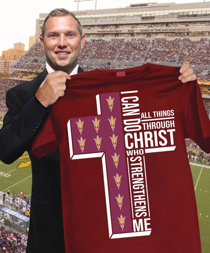 ASU Sun Devils Faith T-Shirt I Can Do All Things Through Christ Who Strengthens Me