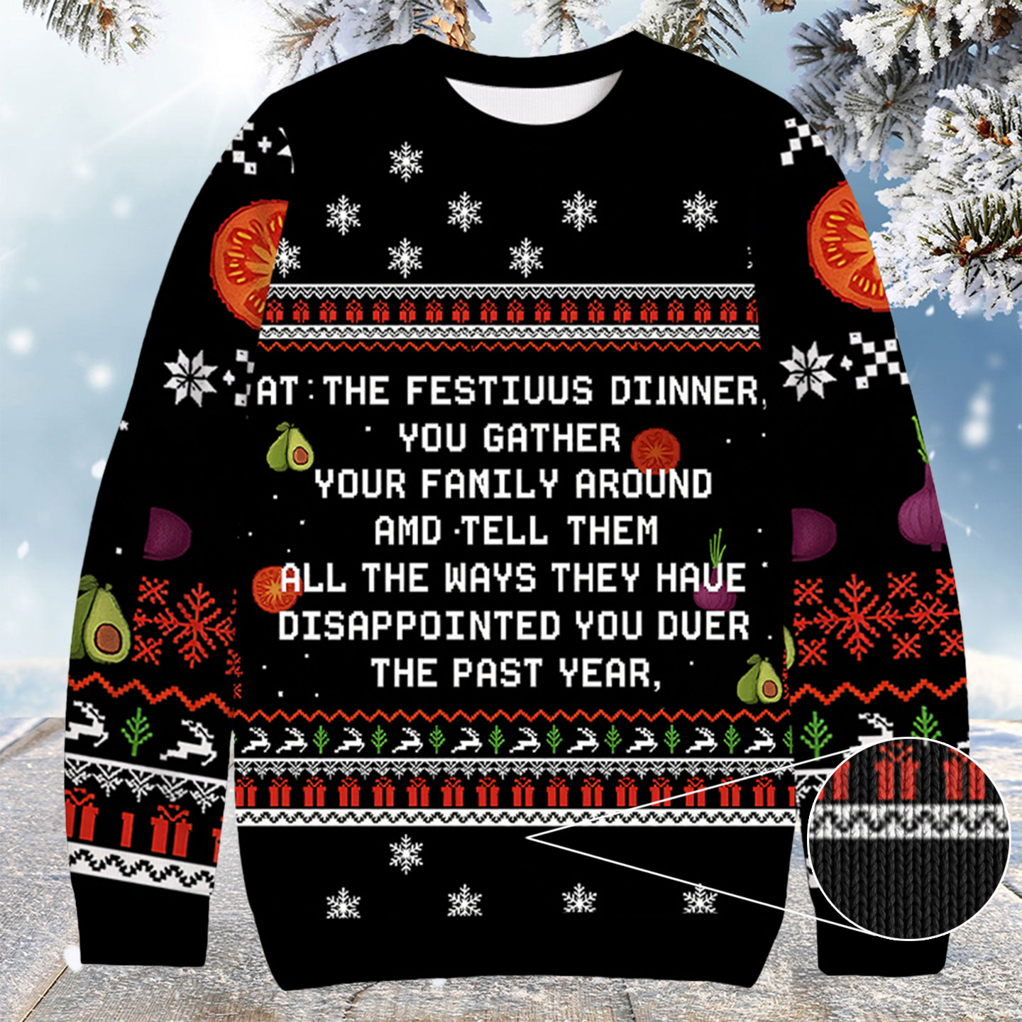 At The Festivus Dinner Christmas Ugly Sweater Best Gift For My Brother