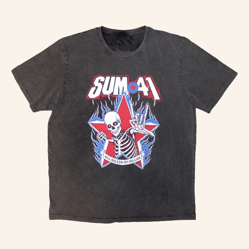 ATC Music Merch Sum 41 Stonewash T-Shirt Gifts For Him ATC Music Merch Sum 41 Stonewash T-Shirt Gifts For Him