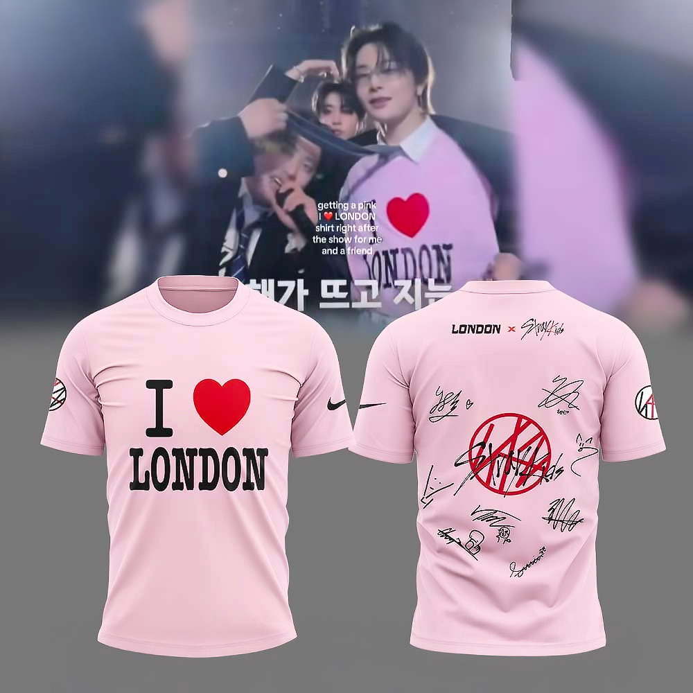 Ate I Love London Show Signature Pink T Shirt Best Gift For Music Fans