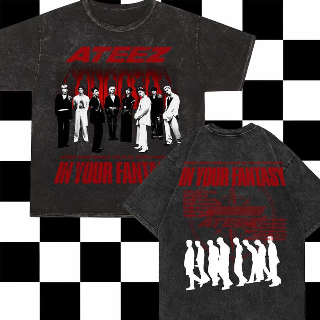Ateez 2025 World Tour In Your Fantasy Mineral Wash Shirt Ateez World Tour 2025 In North Merch Ateez 2025 World Tour In Your Fantasy Mineral Wash Shirt Ateez World Tour 2025 In North Merch
