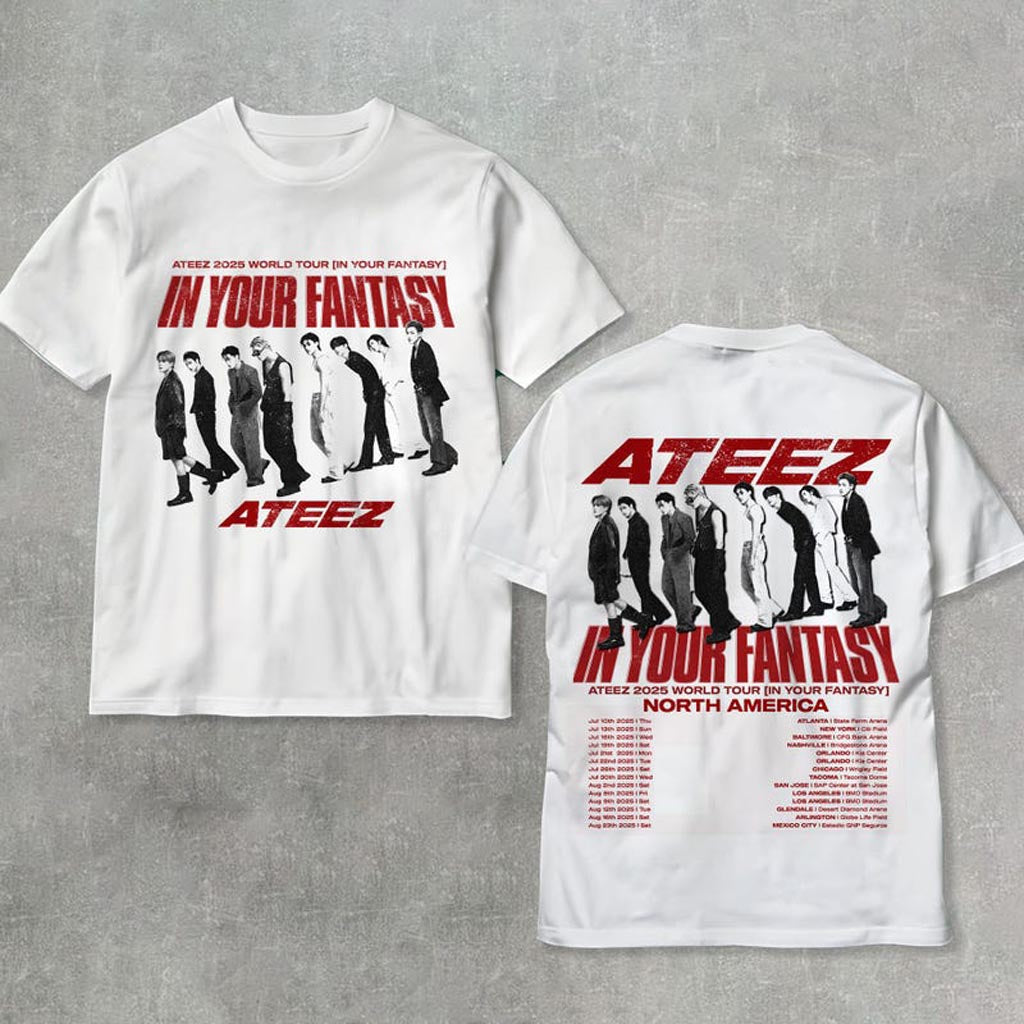Ateez 2025 World Tour In Your Fantasy Shirt Aniteez In Treasure T-Shirt Ateez World Tour 2025 Ateez 2025 World Tour In Your Fantasy Shirt Aniteez In Treasure T-Shirt Ateez World Tour 2025