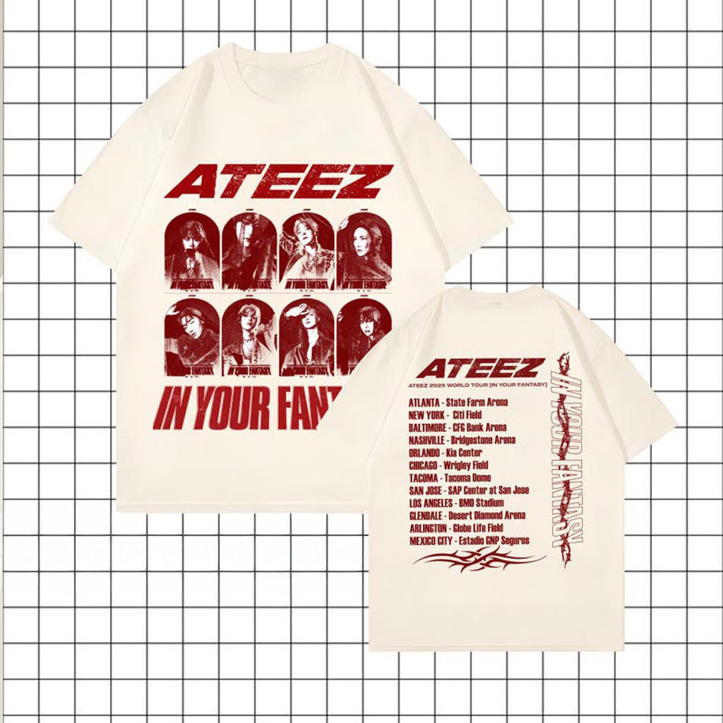 Ateez 2025 World Tour in Your Fantasy Shirt Ateez World Tour 2025 In North America T-Shirt Ateez 2025 World Tour in Your Fantasy Shirt Ateez World Tour 2025 In North America T-Shirt