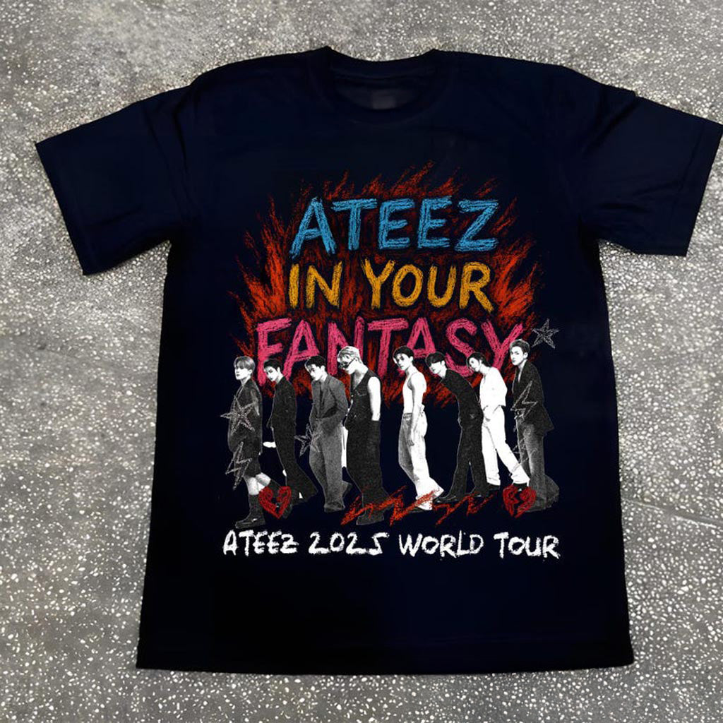 Ateez 2025 World Tour in Your Fantasy T-Shirt Ateez World Tour 2025 Sweatshirt ATEEZ Golden Ateez 2025 World Tour in Your Fantasy T-Shirt Ateez World Tour 2025 Sweatshirt ATEEZ Golden