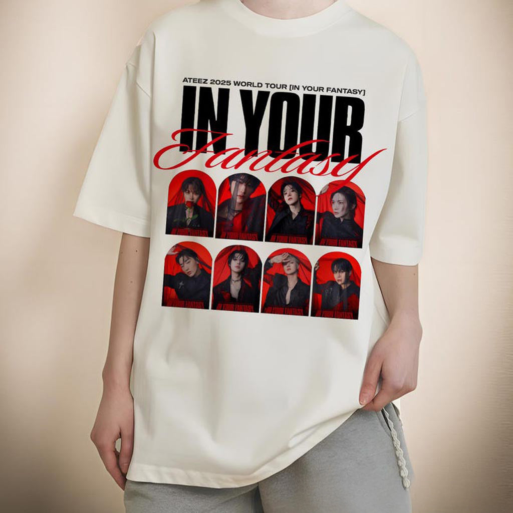 Ateez In Your Fantasy Shirt Ateez 2025 World Tour in Your Fantasy T-Shirt ATEEZ Golden Hour Ateez In Your Fantasy Shirt Ateez 2025 World Tour in Your Fantasy T-Shirt ATEEZ Golden Hour