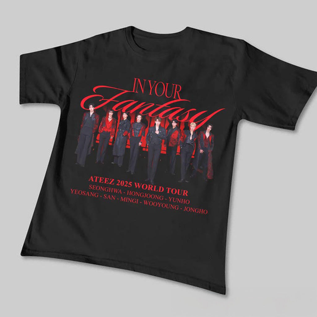 Ateez In Your Fantasy Shirt Ateez 2025 World Tour in Your Fantasy T-Shirt ATEEZ Golden Hour Tee