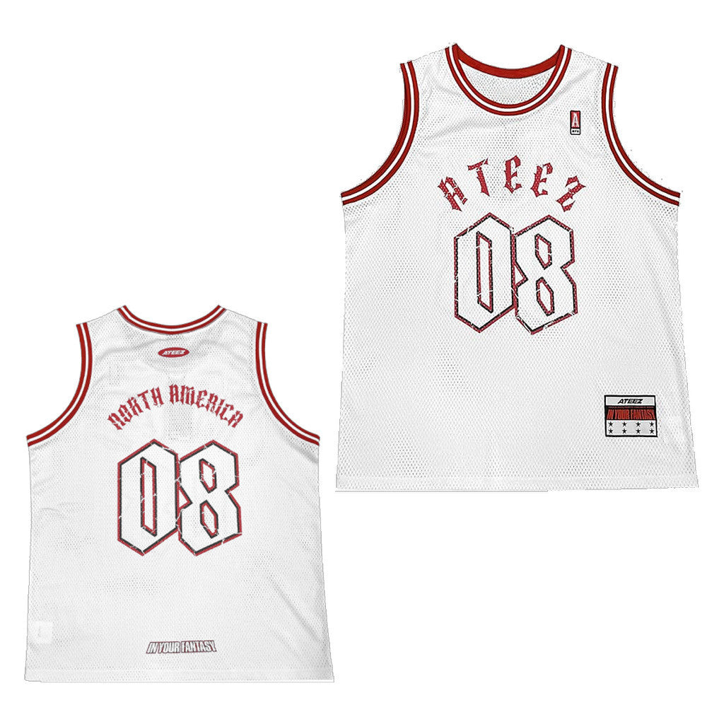 Ateez Merch 2025 ATEEZ In Your Fantasy World Tour North America Basketball Jersey