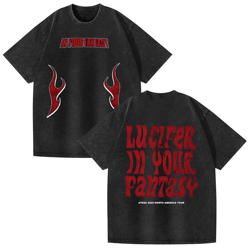 Ateez Merch 2025 ATEEZ In Your Fantasy World Tour North America Washed T-Shirt Him Gifts Ateez Merch 2025 ATEEZ In Your Fantasy World Tour North America Washed T-Shirt Him Gifts