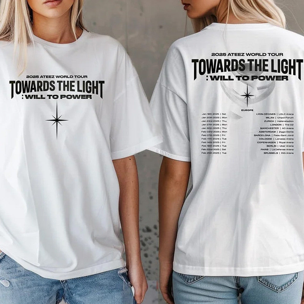 Ateez Merch 2025 Ateez World Tour Towards The Light Will To Power Europe Shirt Gifts For Fans Ateez Merch 2025 Ateez World Tour Towards The Light Will To Power Europe Shirt Gifts For Fans