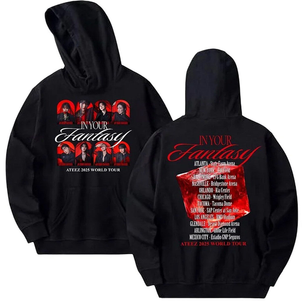 Ateez Merch Ateez 2025 World US Tour 'In Your Fantasy' Concept Photo Hoodie Fans Gifts Ateez Merch Ateez 2025 World US Tour 'In Your Fantasy' Concept Photo Hoodie Fans Gifts