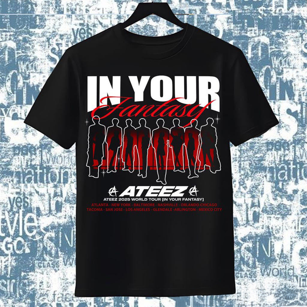 Ateez World Tour 2025 Shirt, Ateez 2025 World Tour in Your Fantasy Tshirt, ATEEZ Golden Hour Ateez World Tour 2025 Shirt, Ateez 2025 World Tour in Your Fantasy Tshirt, ATEEZ Golden Hour