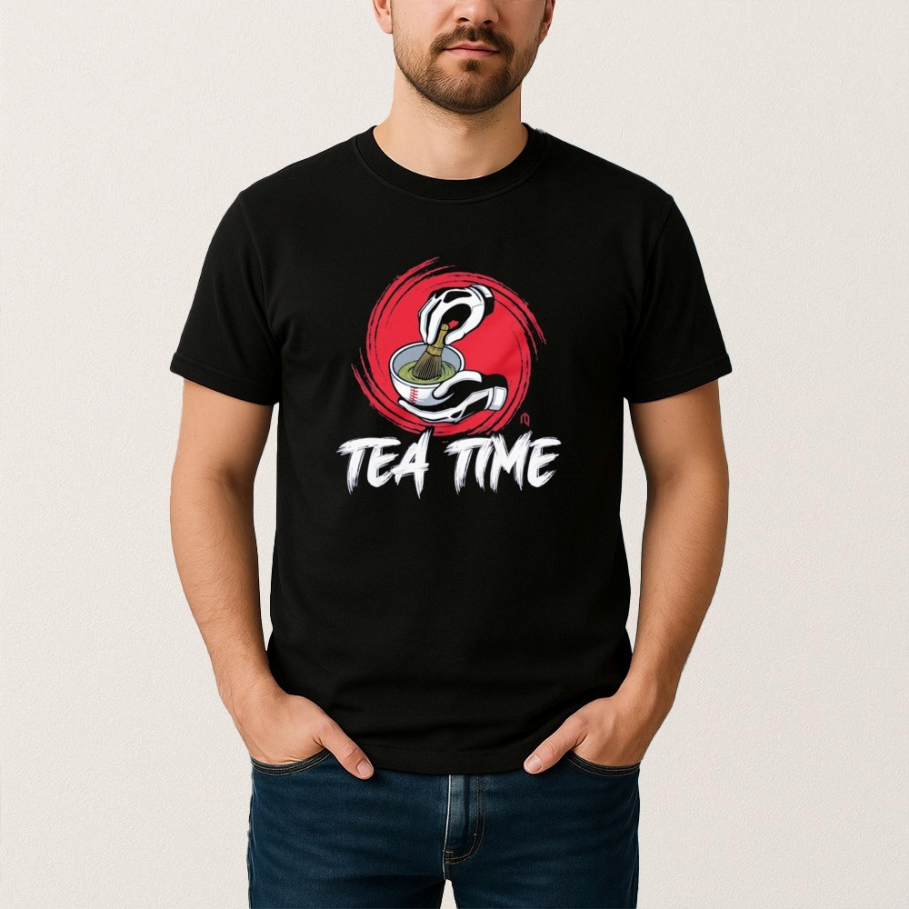 Athlete Logos Tea Time T-Shirt Baseball Inspired Imagery Shirt Gift For Boyfriend