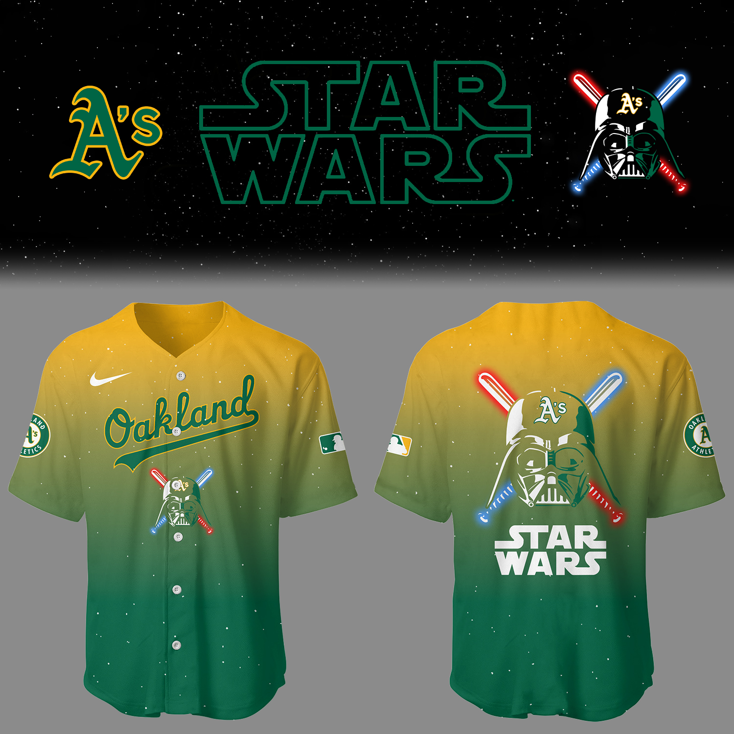 Athletics Baseball Athletics x Star Wars 2025 Jersey Unique Baseball Gifts