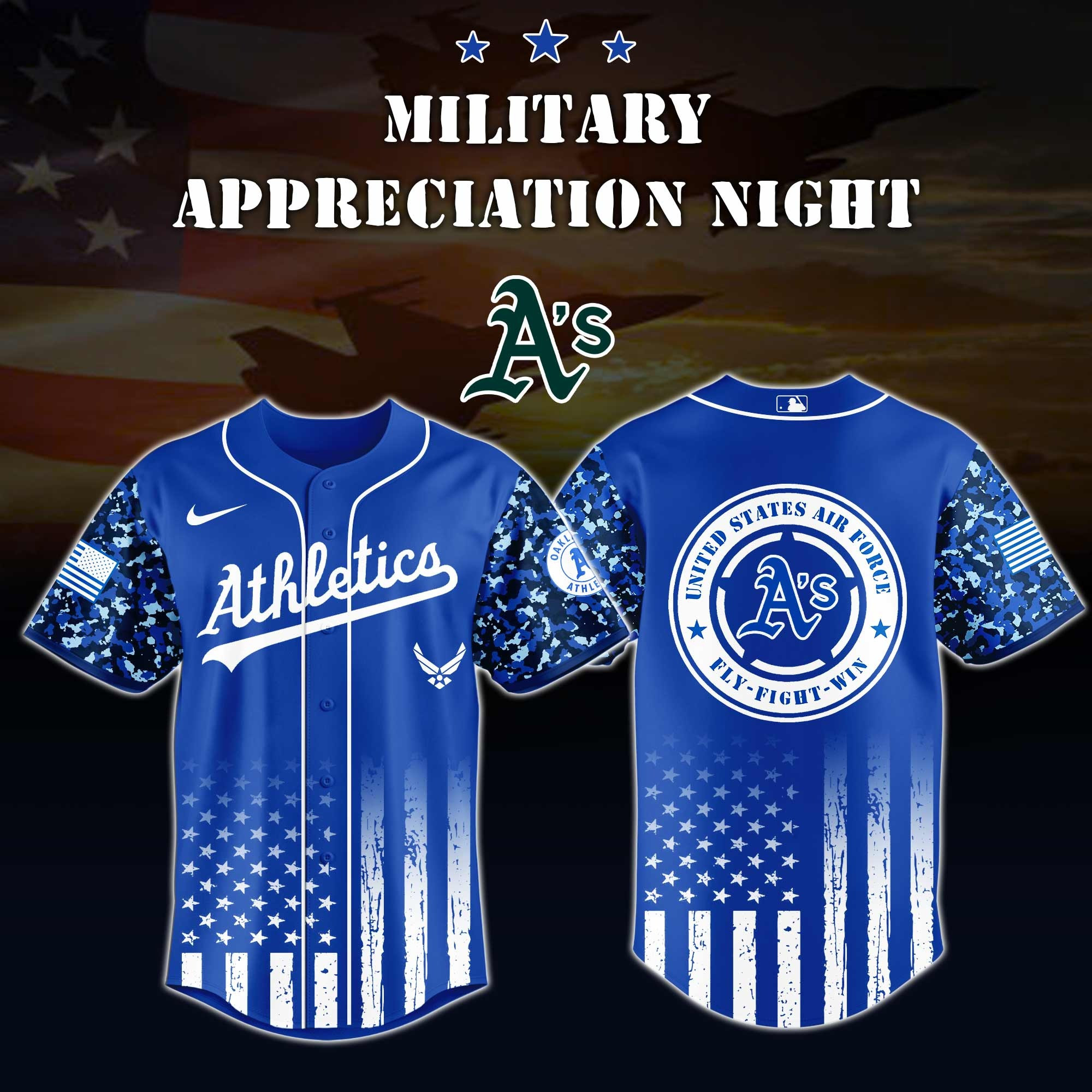 Athletics MLB x Air Force Military Appreciation Night Jersey Editions Limited Athletics Fan Merch