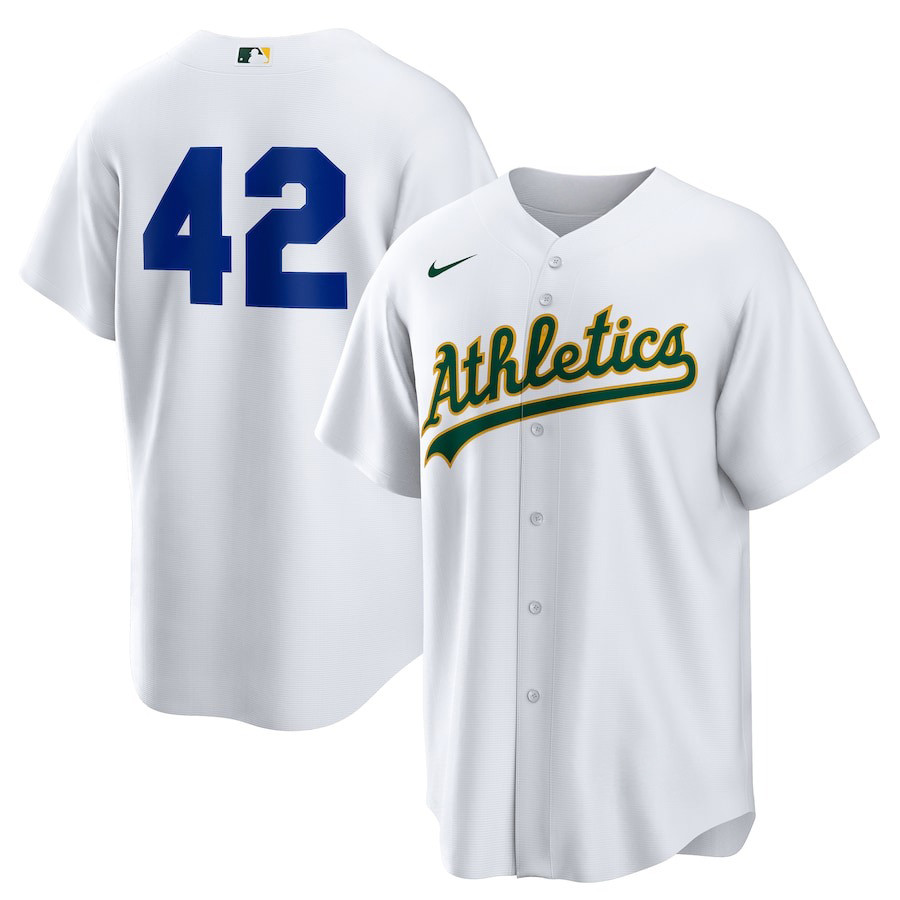 Athletics Nike White Home 2025 Jackie Robinson Day Replica Jersey Cool Baseball Gifts