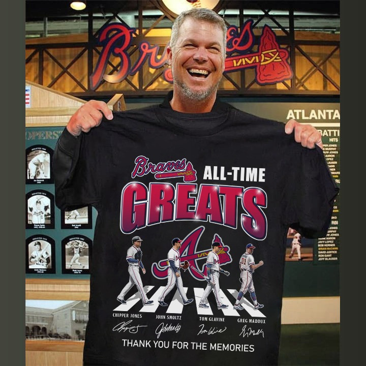 Atlanta Braves All-Time Greats Legends T-Shirt Thank You For The Memories Fan Gifts