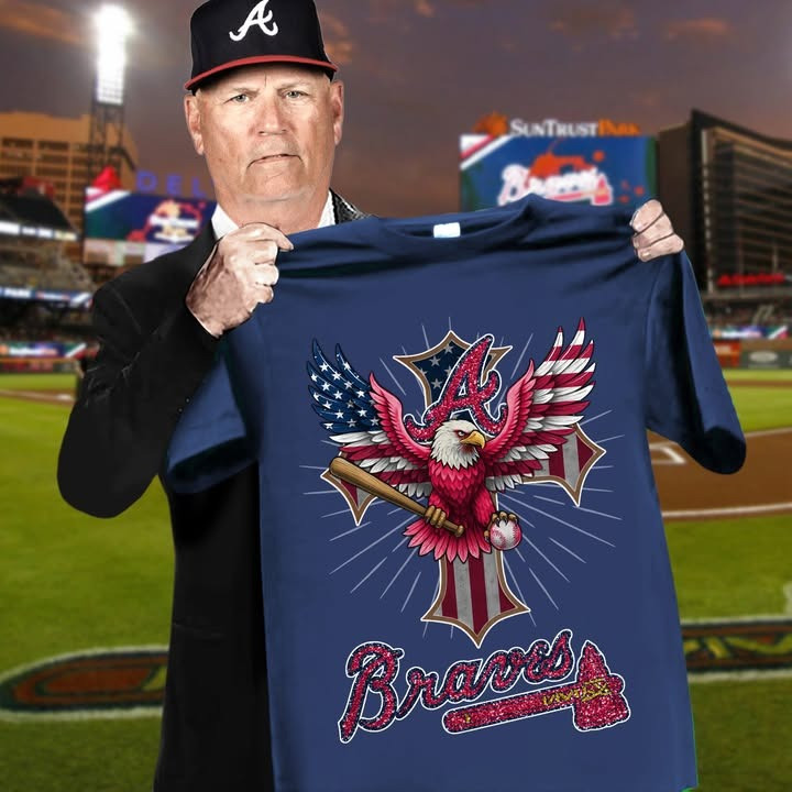 Atlanta Braves Eagle American Flag 4Th Of July T-Shirt Faith Patriotic Gifts For Braves Fans