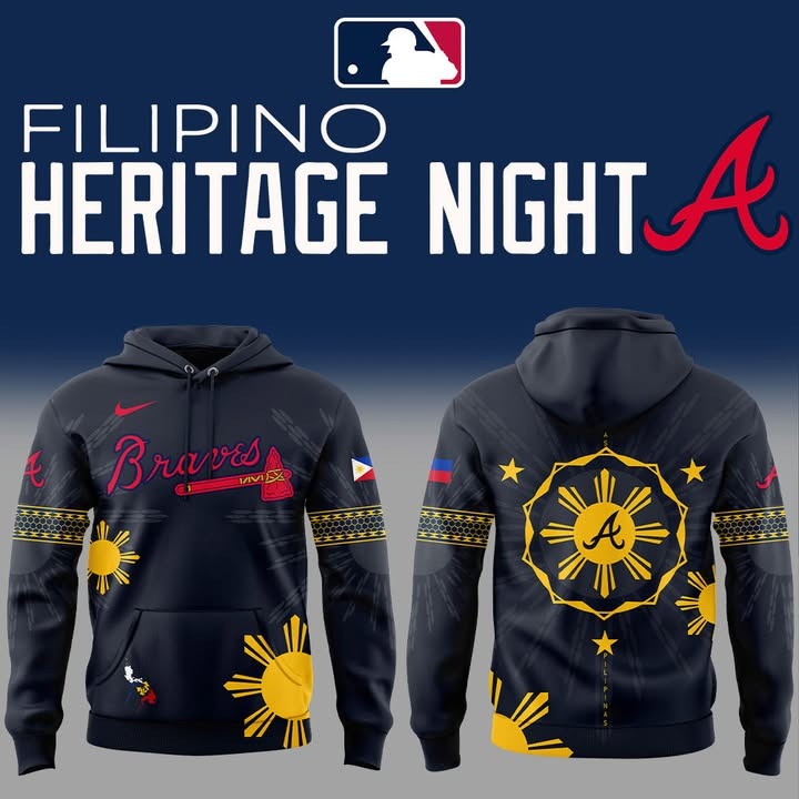 Atlanta Braves Filipino Heritage Night Hoodie Braves Merch Best Baseball Father'S Day Gifts