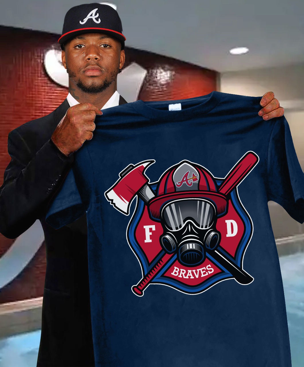 Atlanta Braves Firefighter Fire Dept Shirt Honor Firefighter Night Baseball Fan Gifts
