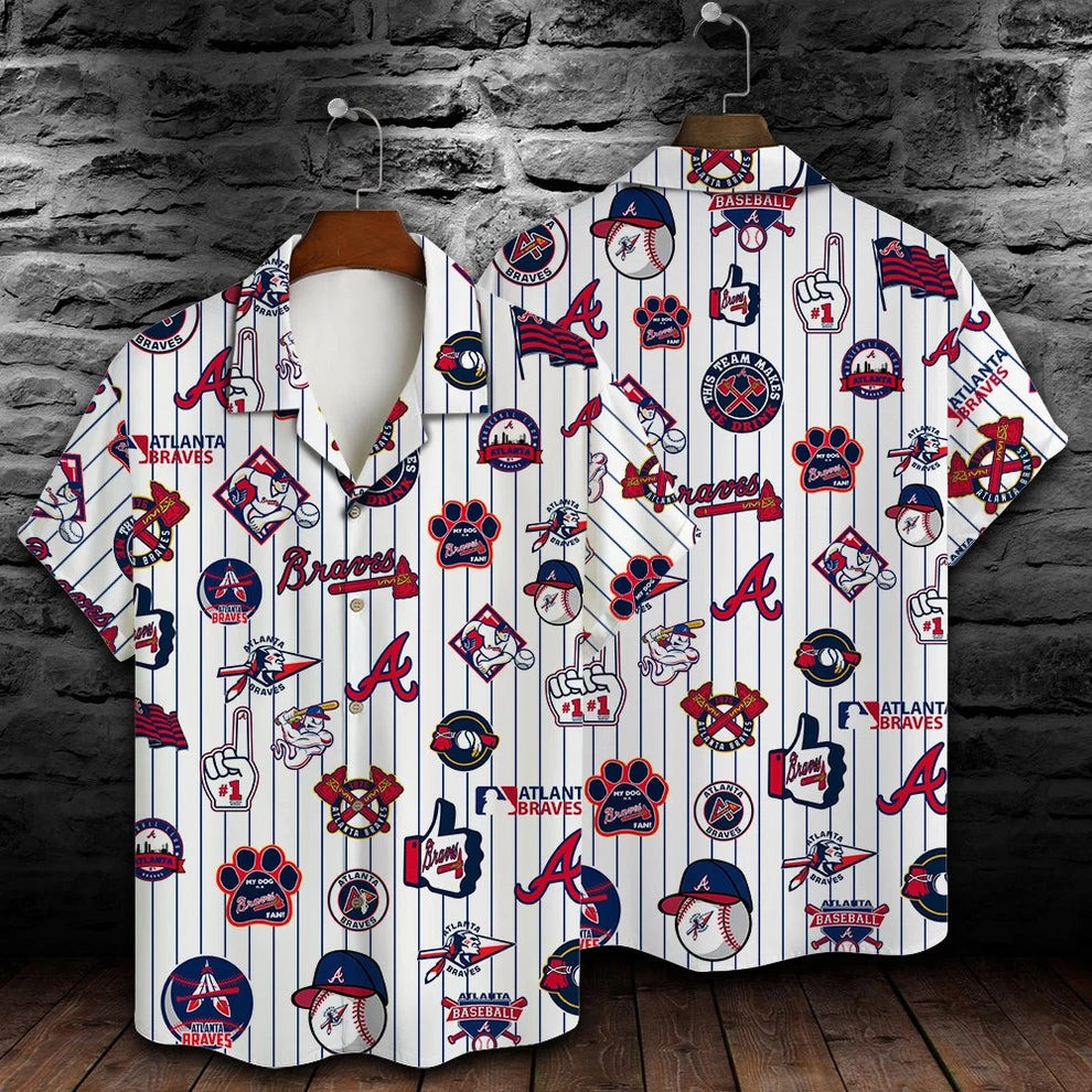 Atlanta Braves Hawaiian Shirt Dog Paw Aloha Shirt Unique Atlanta Braves Gifts For Fans
