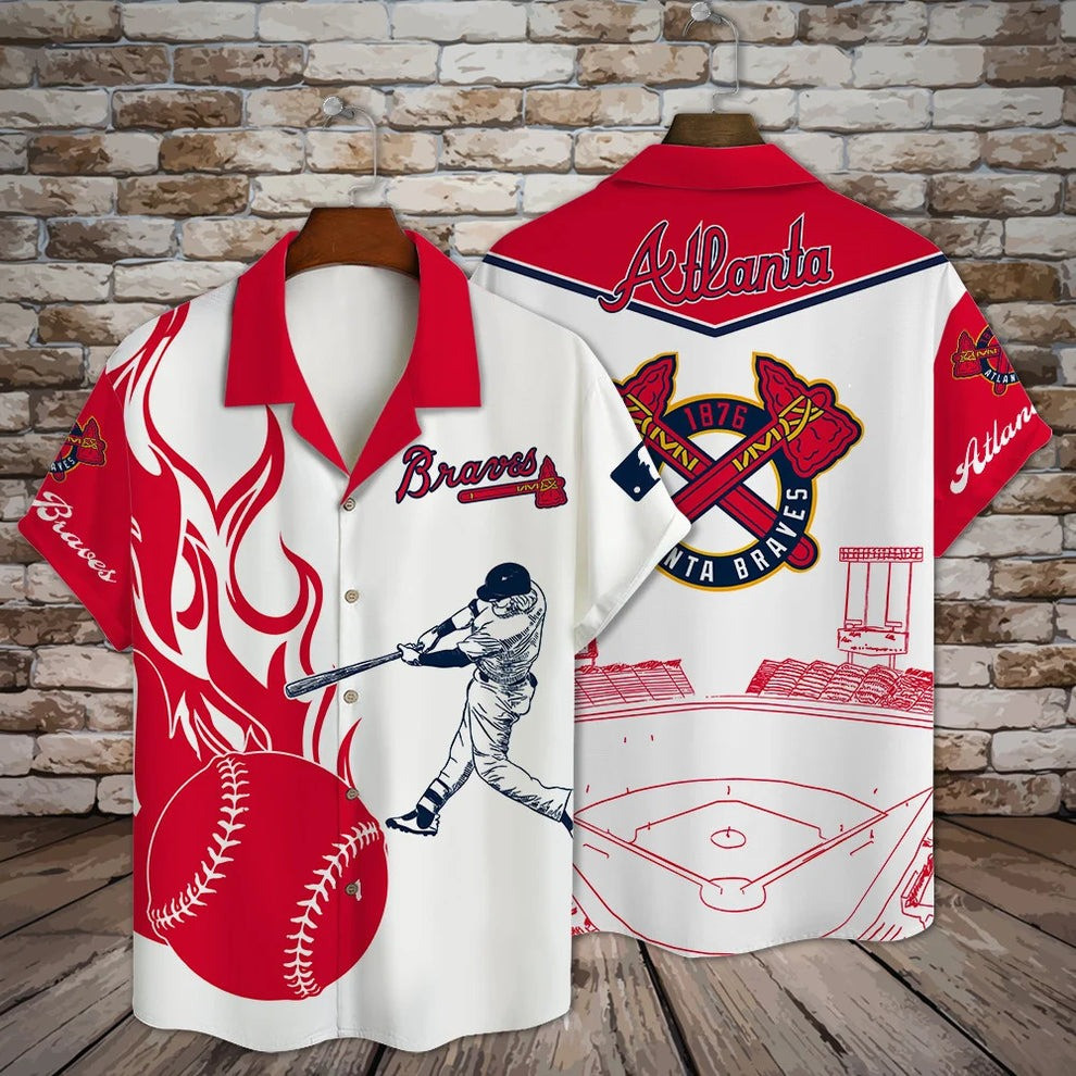 Atlanta Braves Hawaiian Shirt Fan Merch Clothing Aloha Shirt For Men Women Gift Ideas