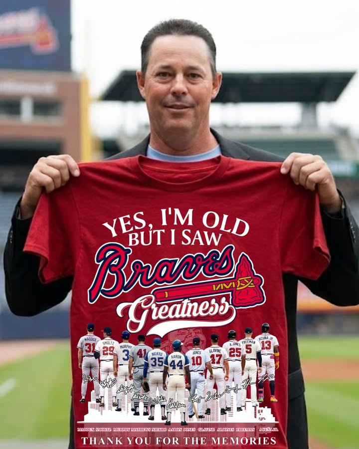 Atlanta Braves Merch I'm Old But I Saw Braves Greatness T-Shirt Gifts For Baseball Lovers