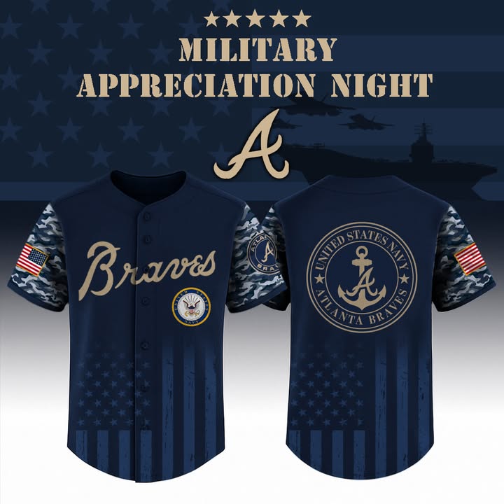 Atlanta Braves Military Appreciation Night Jersey Baseball Coach Gift Ideas