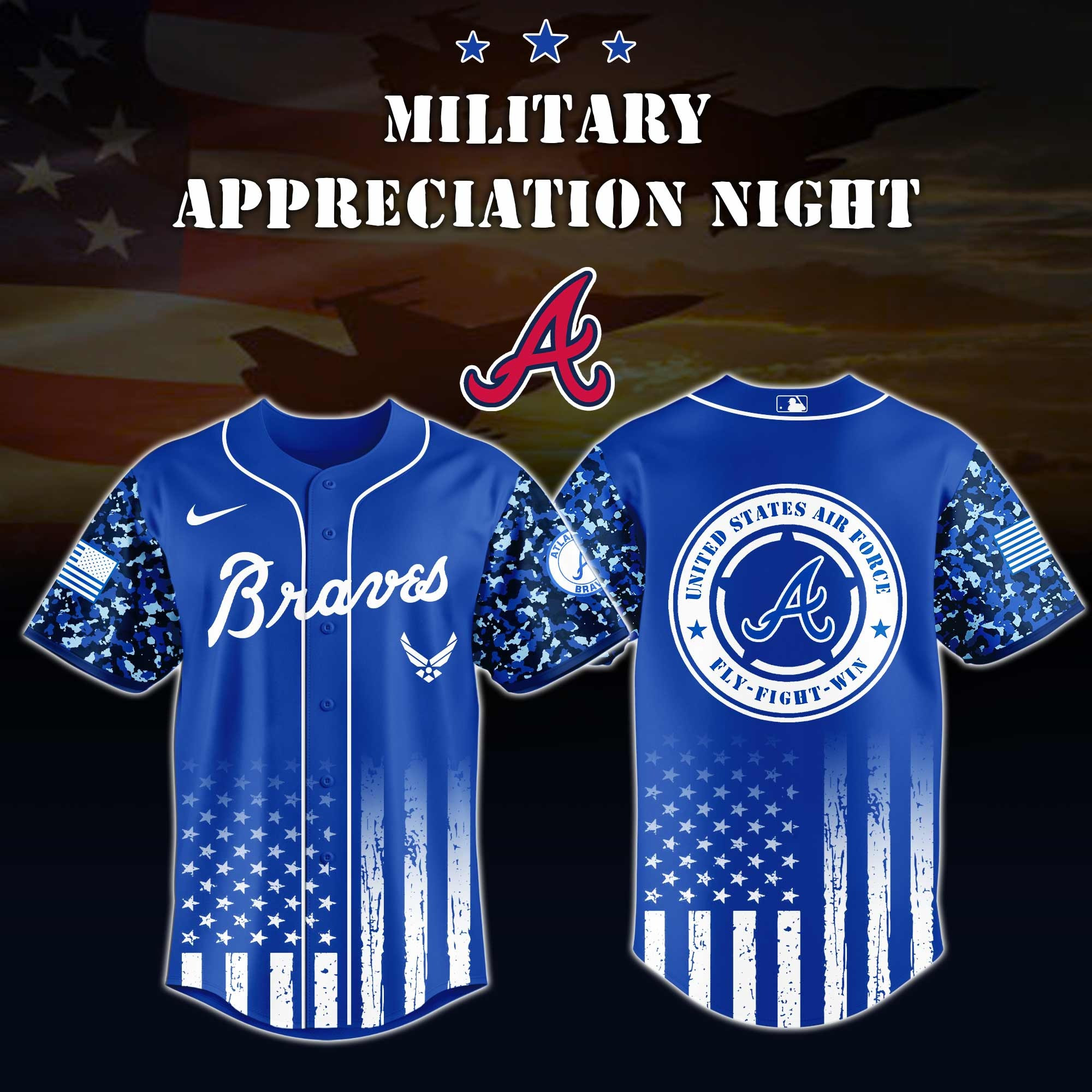 Atlanta Braves MLB x Air Force Military Appreciation Night Jersey Editions Limited Atlanta Braves Merch