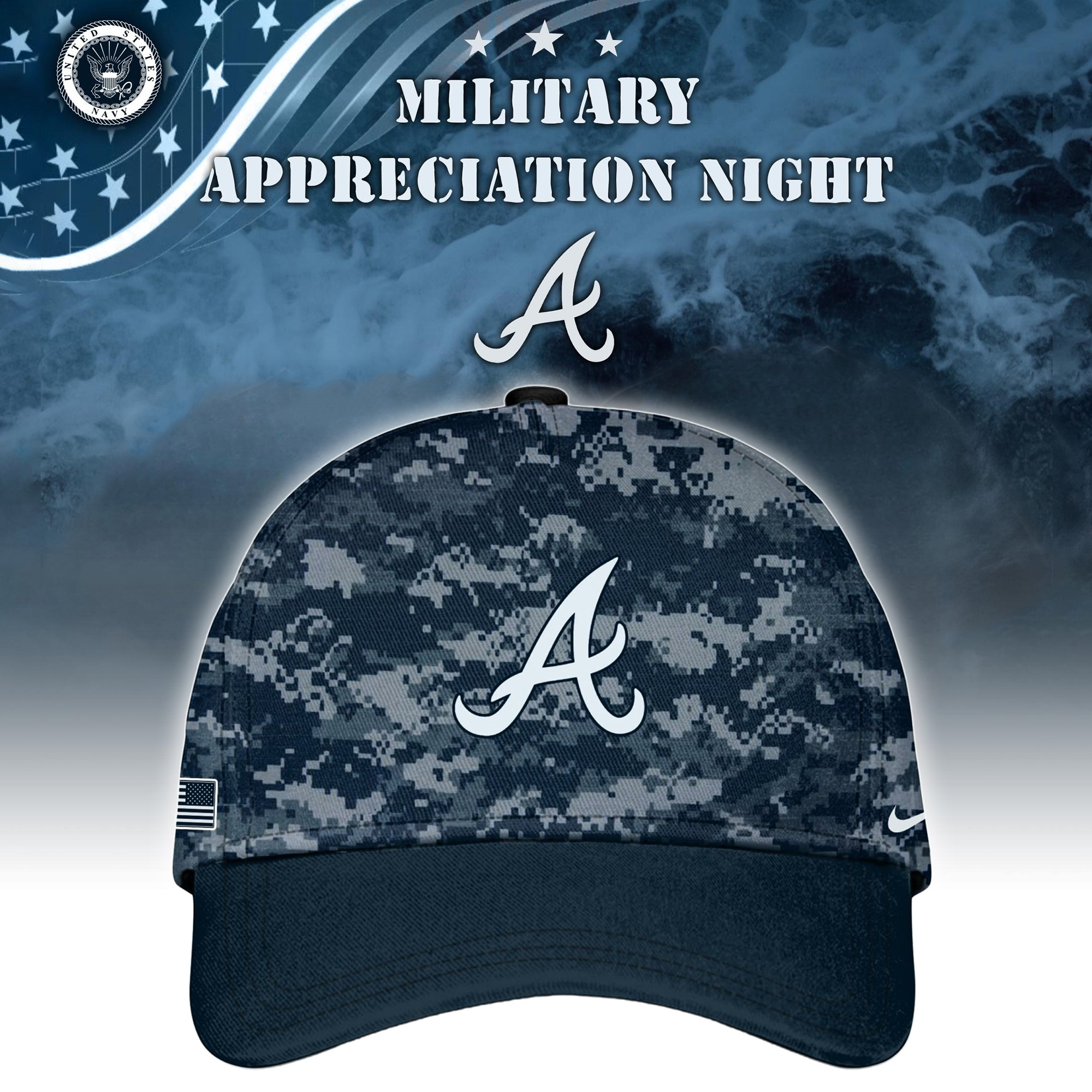 Atlanta Braves MLB x Star War Night Hat 2025 Cool Baseball Gifts