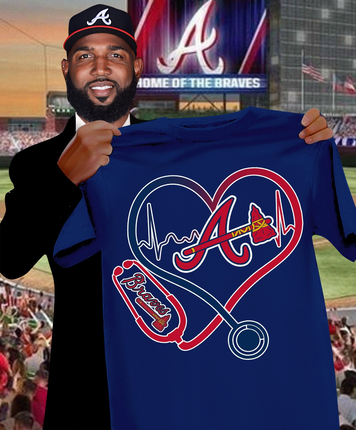 Atlanta Braves Nurses Night T-Shirt Honor Nurses Day Baseball Lovers Gifts For Fans