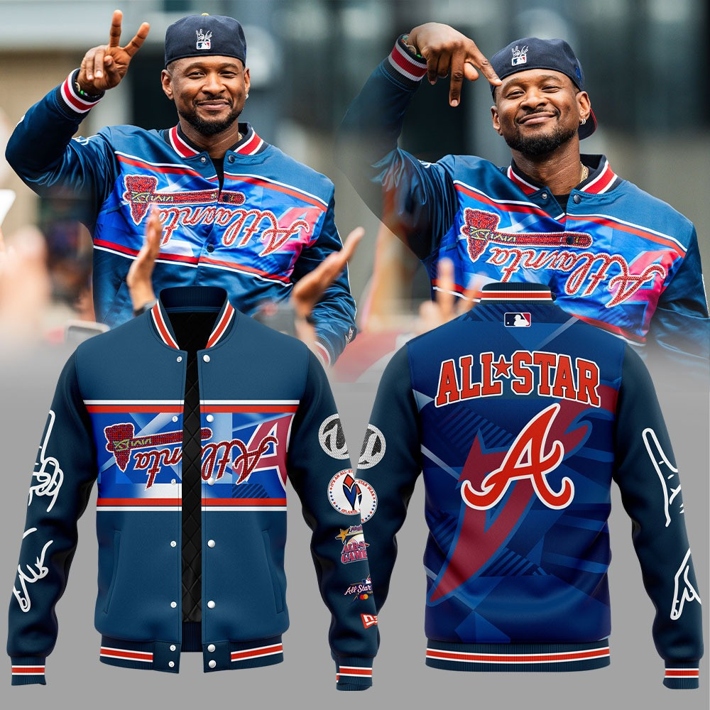 Atlanta Braves Peace Up A-Town Down Bomber Jacket Gifts For Basketball Fan
