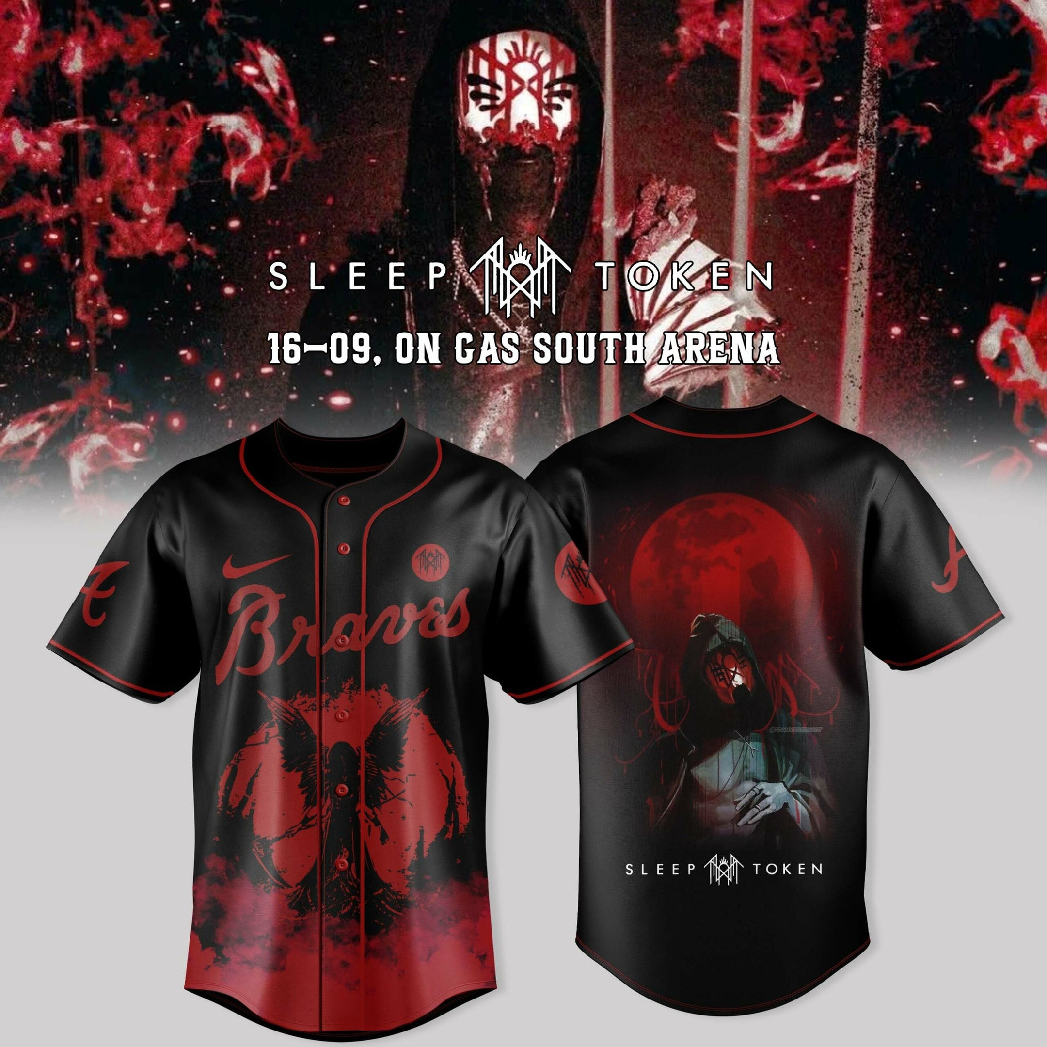 Atlanta Braves x Sleep Token Even In Arcadia Tour Merch Gifts For Music Enthusiasts
