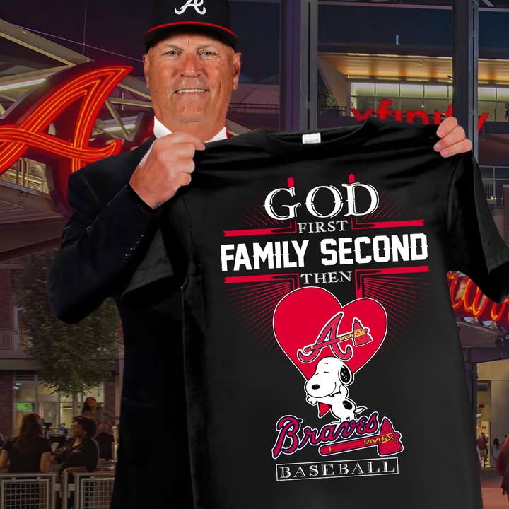 Atlanta Braves x Snoopy Faith T-Shirt God First Family Second Then Braves Baseball Gifts Ideas