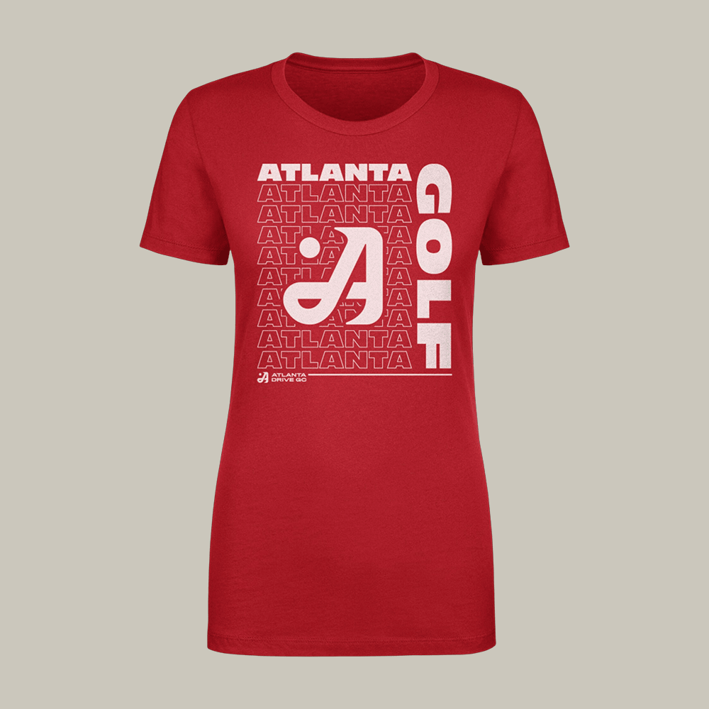 Atlanta Drive GC Repeat Outline T-Shirt TGL Golf Merch Present Ideas For Wife