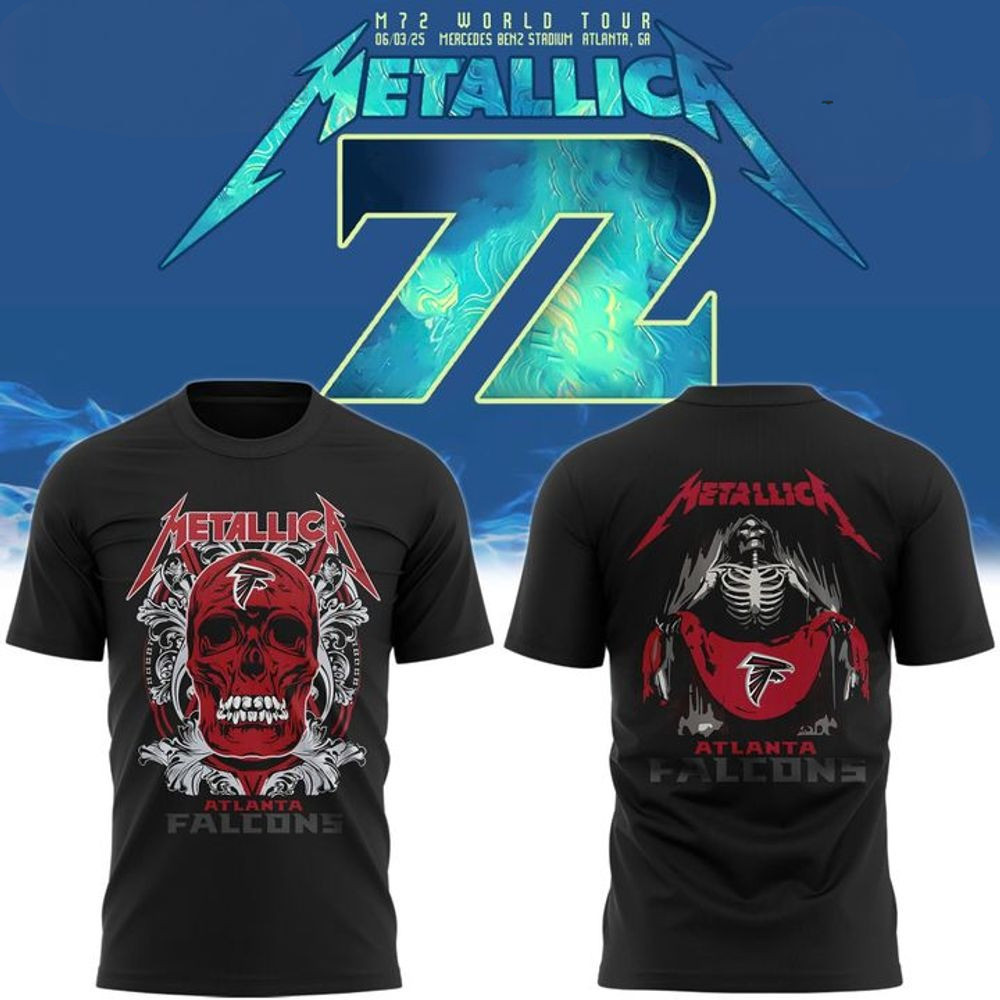 Atlanta Falcons x Metallica M72 World Tour 2025 Shirt Gifts For Music Lovers